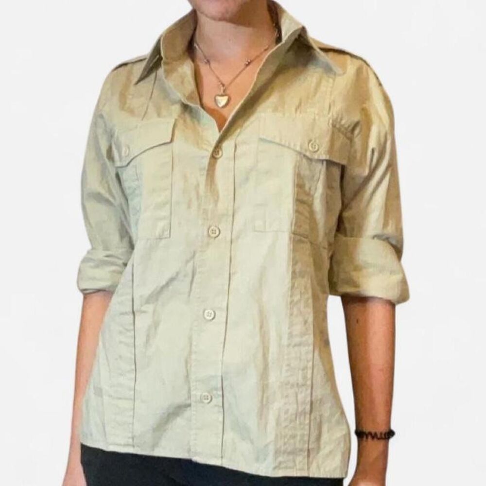 Unbranded Men's Green and Khaki Shirt